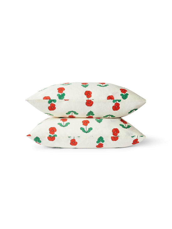 Child's Viola Flower Print Pillowcase | Set of 2