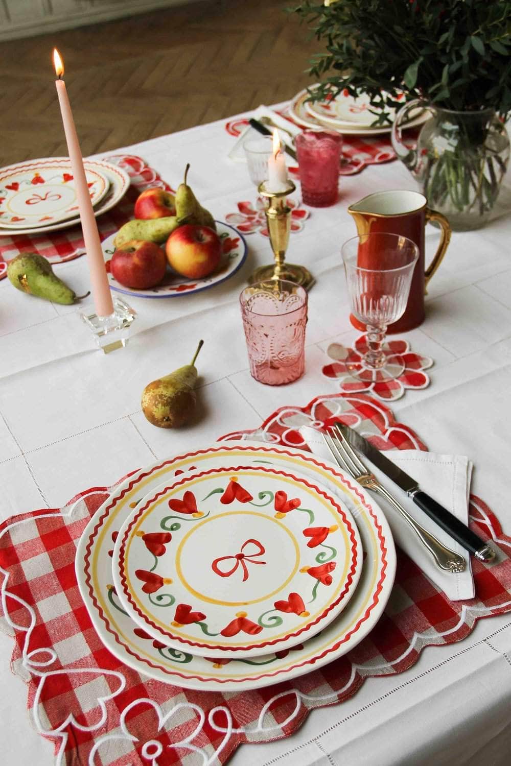 Cotton Vichy Fleur Place Mat -Single