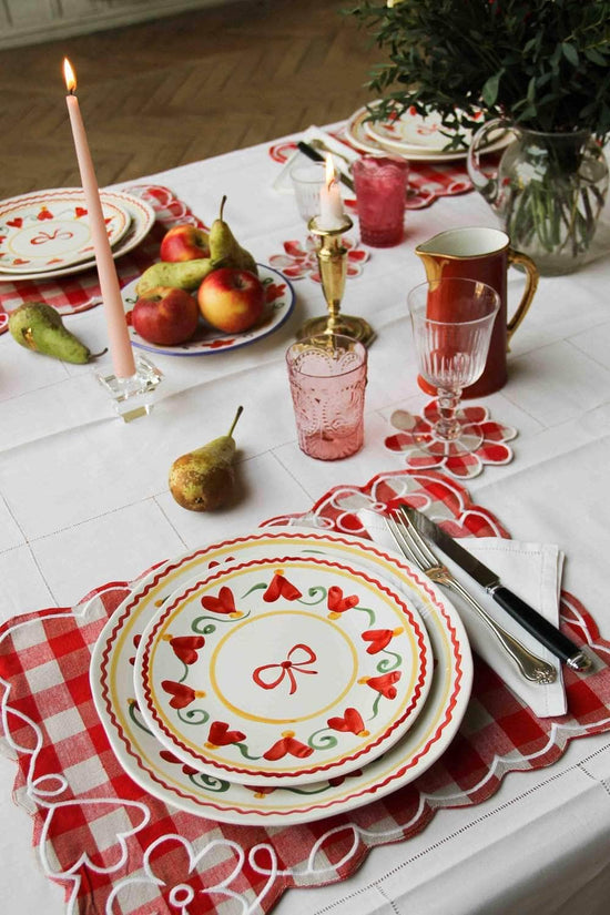 Cotton Vichy Fleur Place Mat -Single