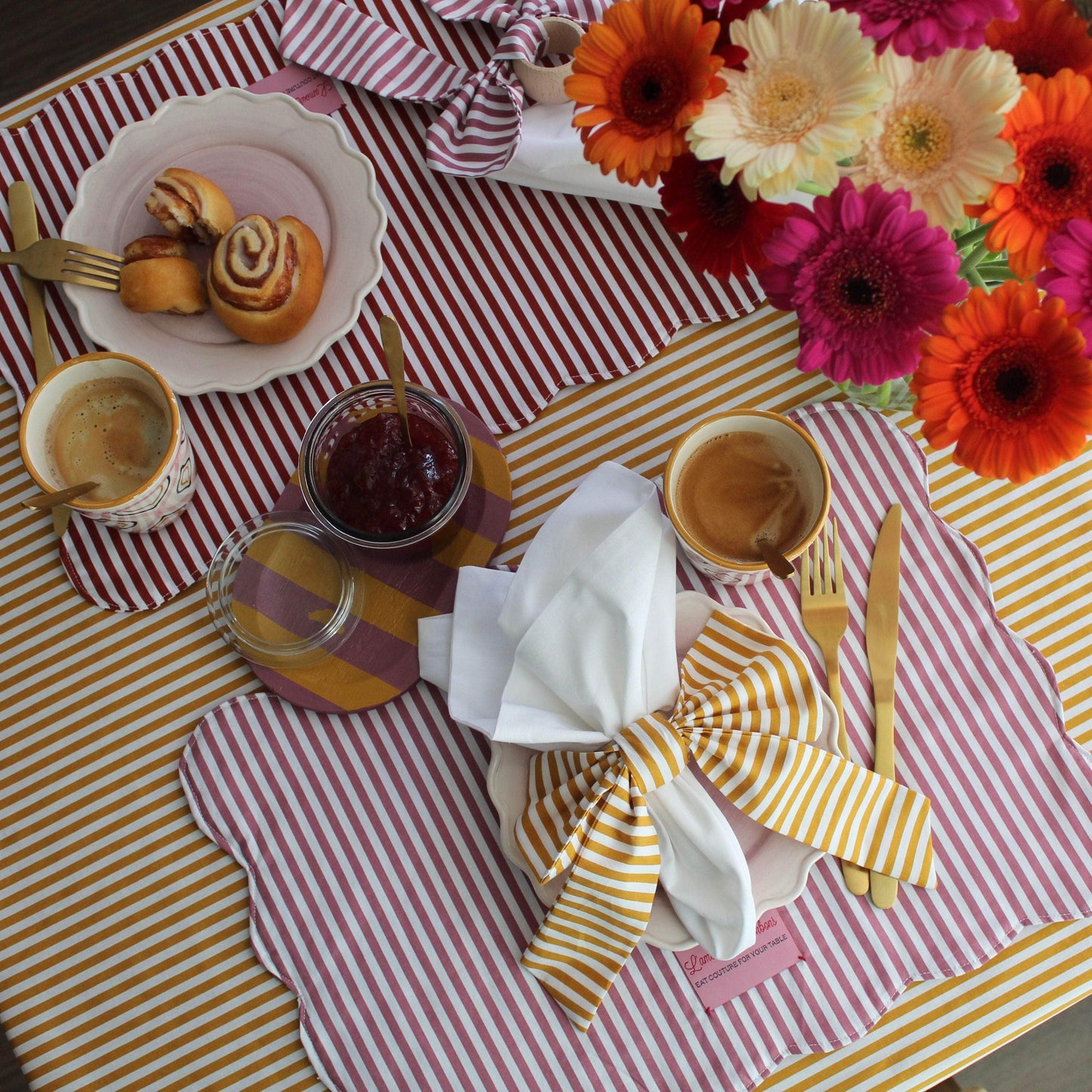 Bonjour Mon Amour Napkin Ring Pink