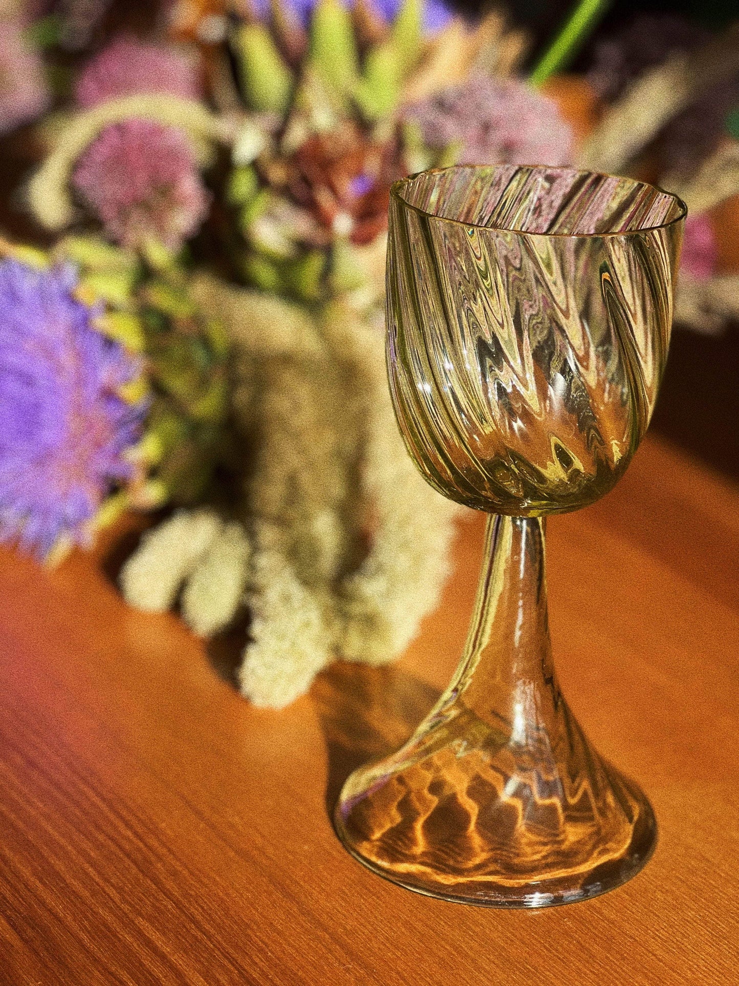 Mouthblown Wine Goblets Smooth - Set Of Two
