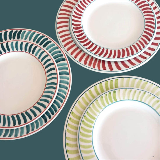 Ceramic Emerald Green Dining Plate | Set of 12