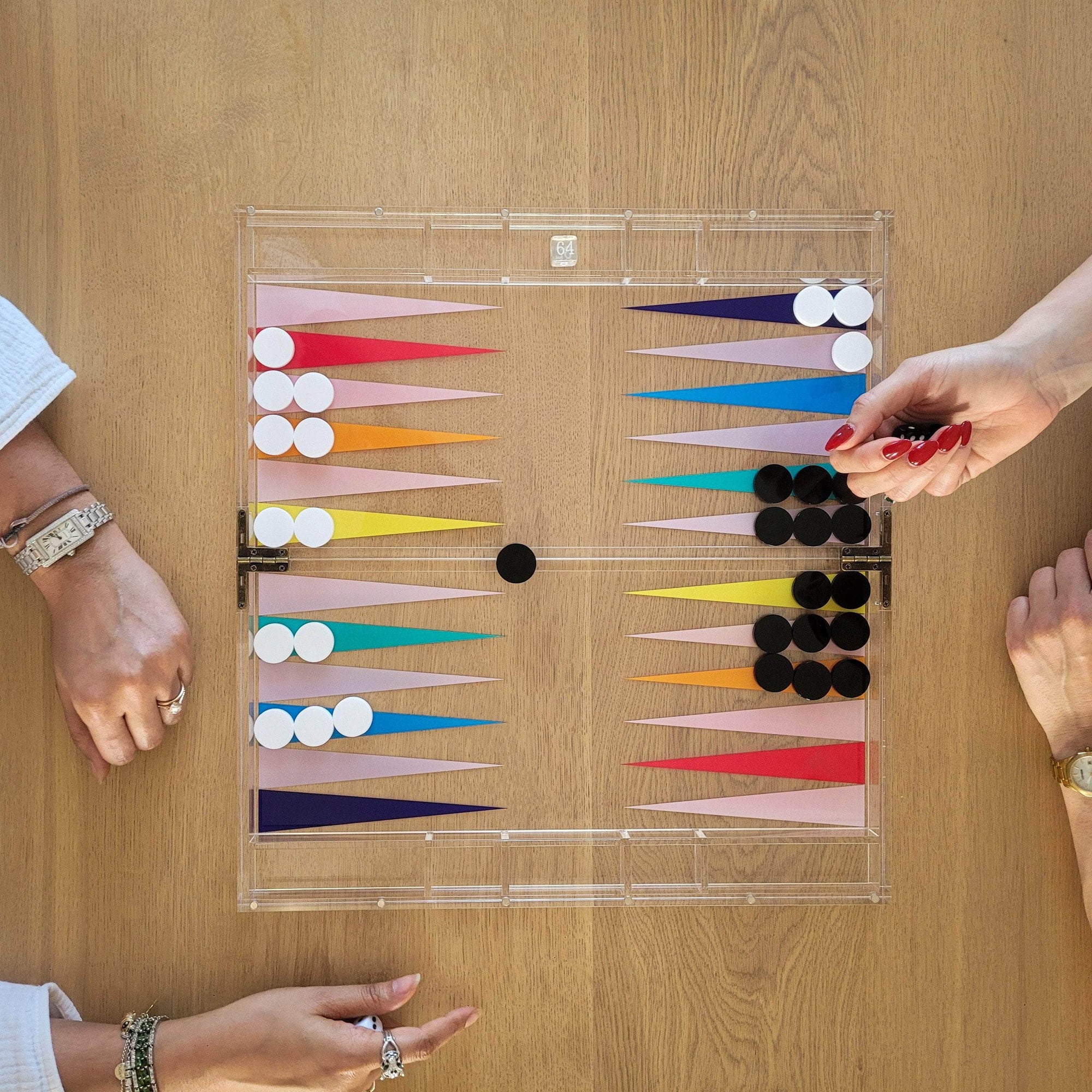 Rainbow Backgammon Set