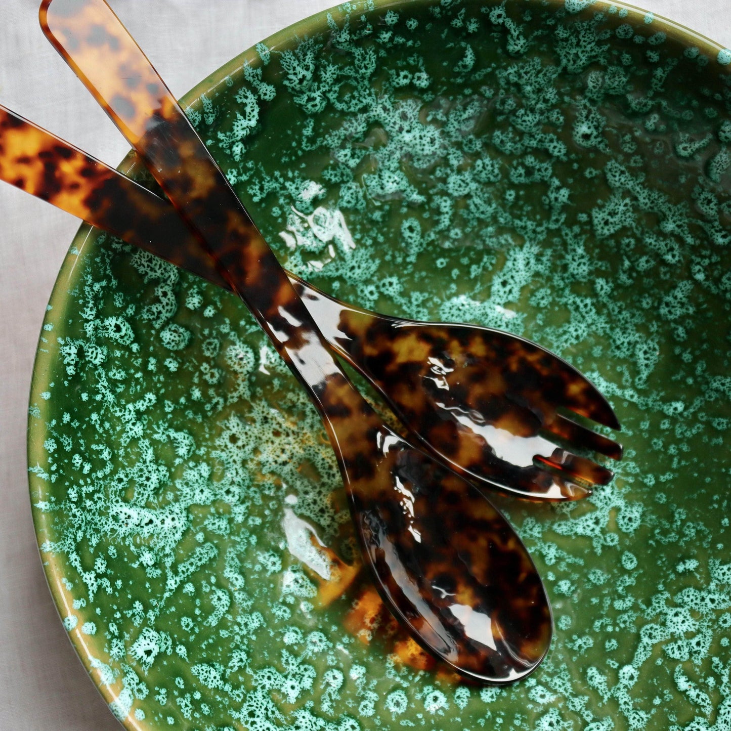 Tortoiseshell Salad Servers (single pair)