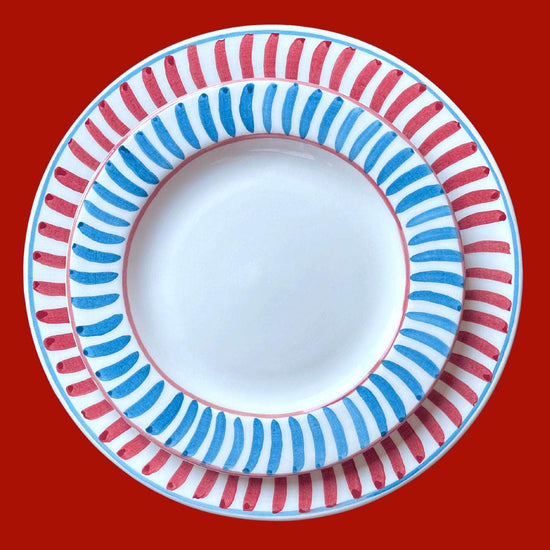 Ceramic Red Dining Plate | Set of 12