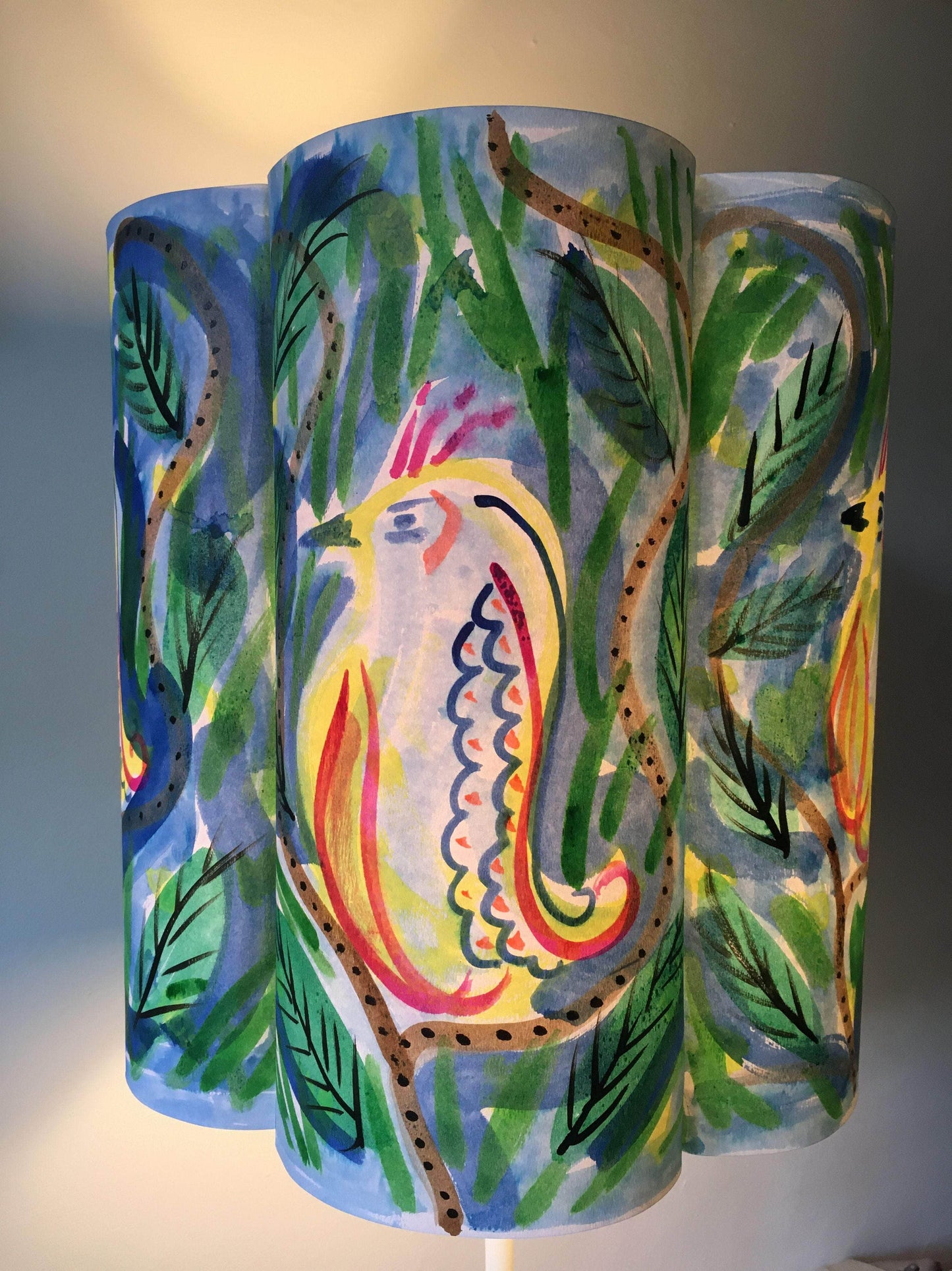 Bird in the Bush Paper Lampshade