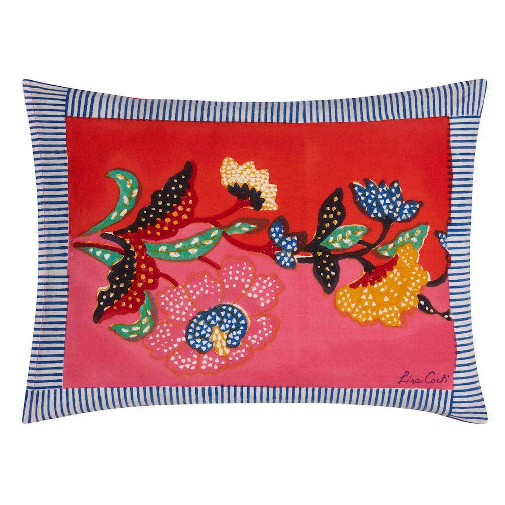 Cotton Cushion Indonesian Red Rose