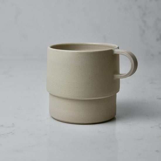 Tall Angular Mug, White