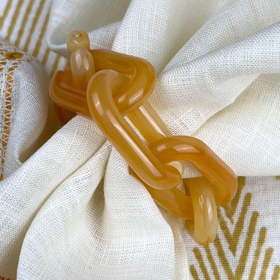 The Chain Napkin Ring in Agate Yellow | Sold as a set of Four