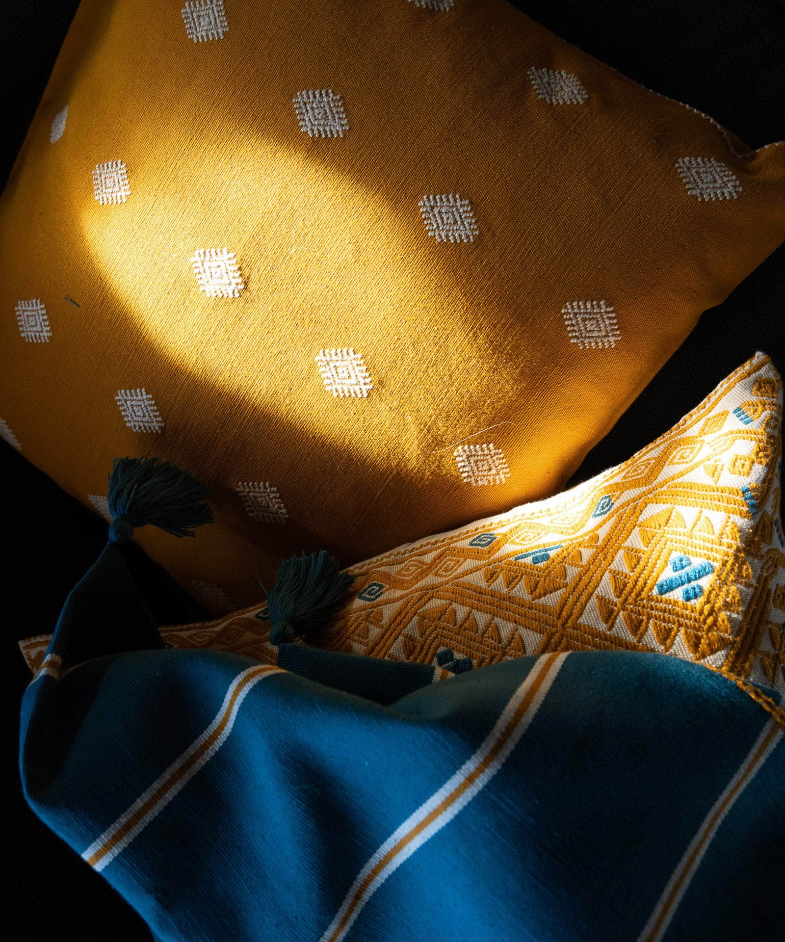 The Path of the Sun Handwoven Cushion Cover