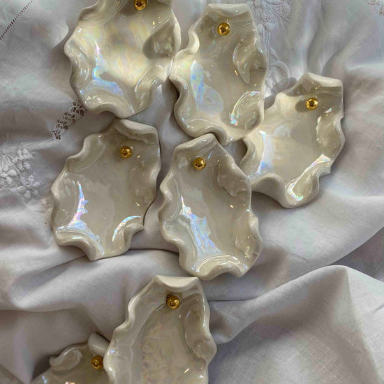 Porcelain Ceramic Oyster Shell Pinch Pot