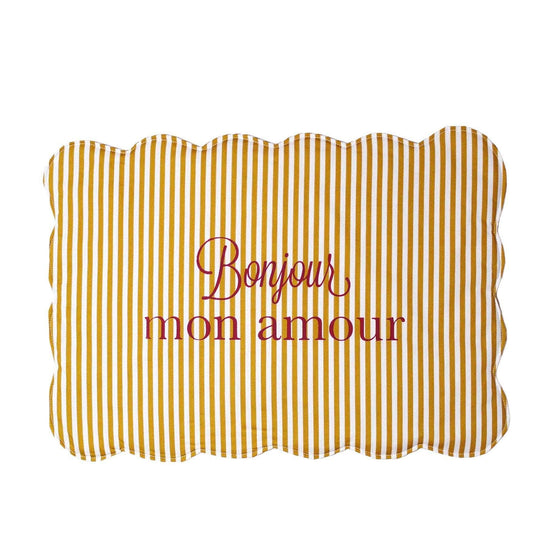 Bonjour Mon Amour Placemat Yellow