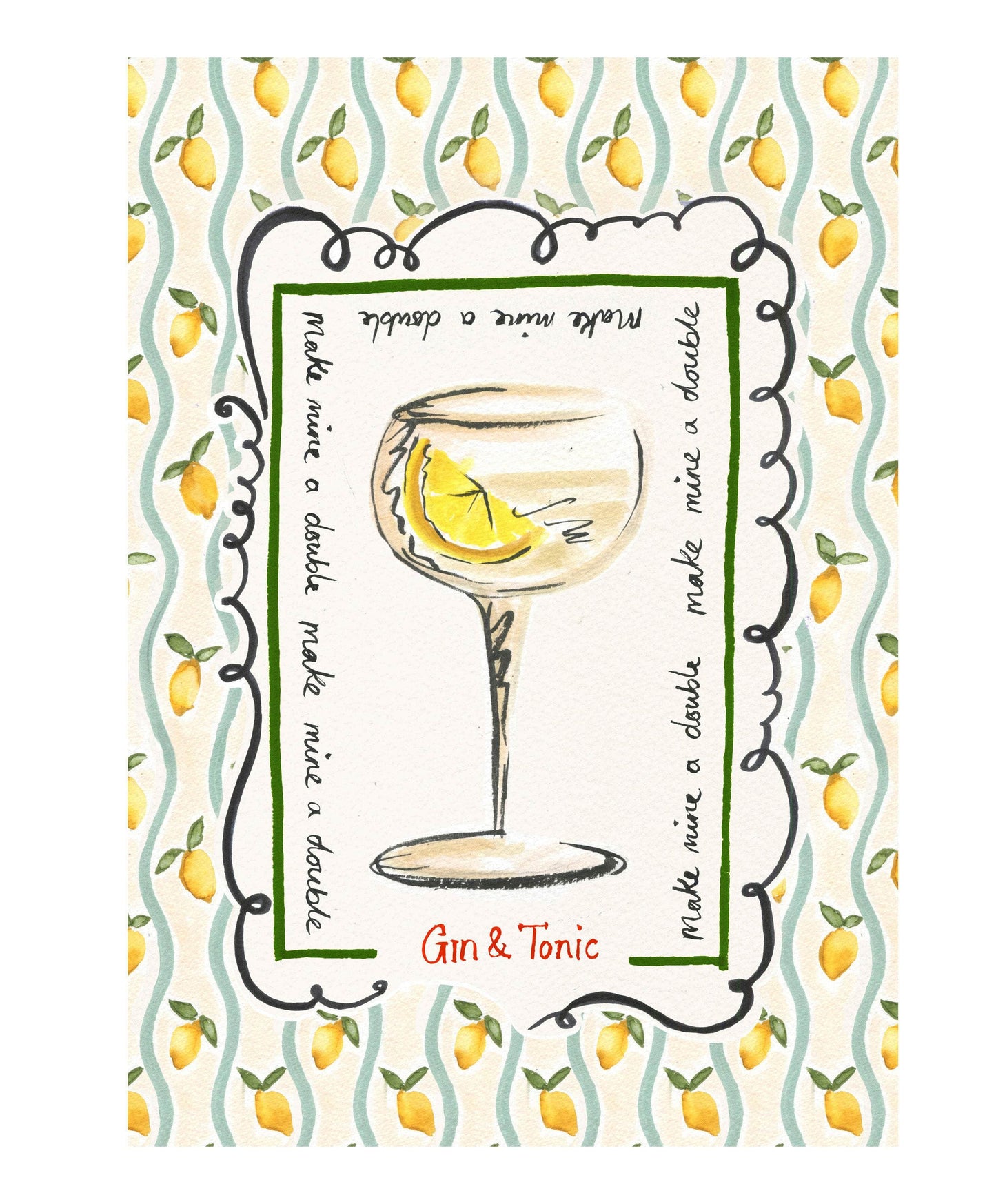 Gin & Tonic Art Print