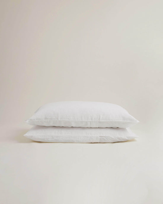 Hemp Pillowcase Pair Pure White