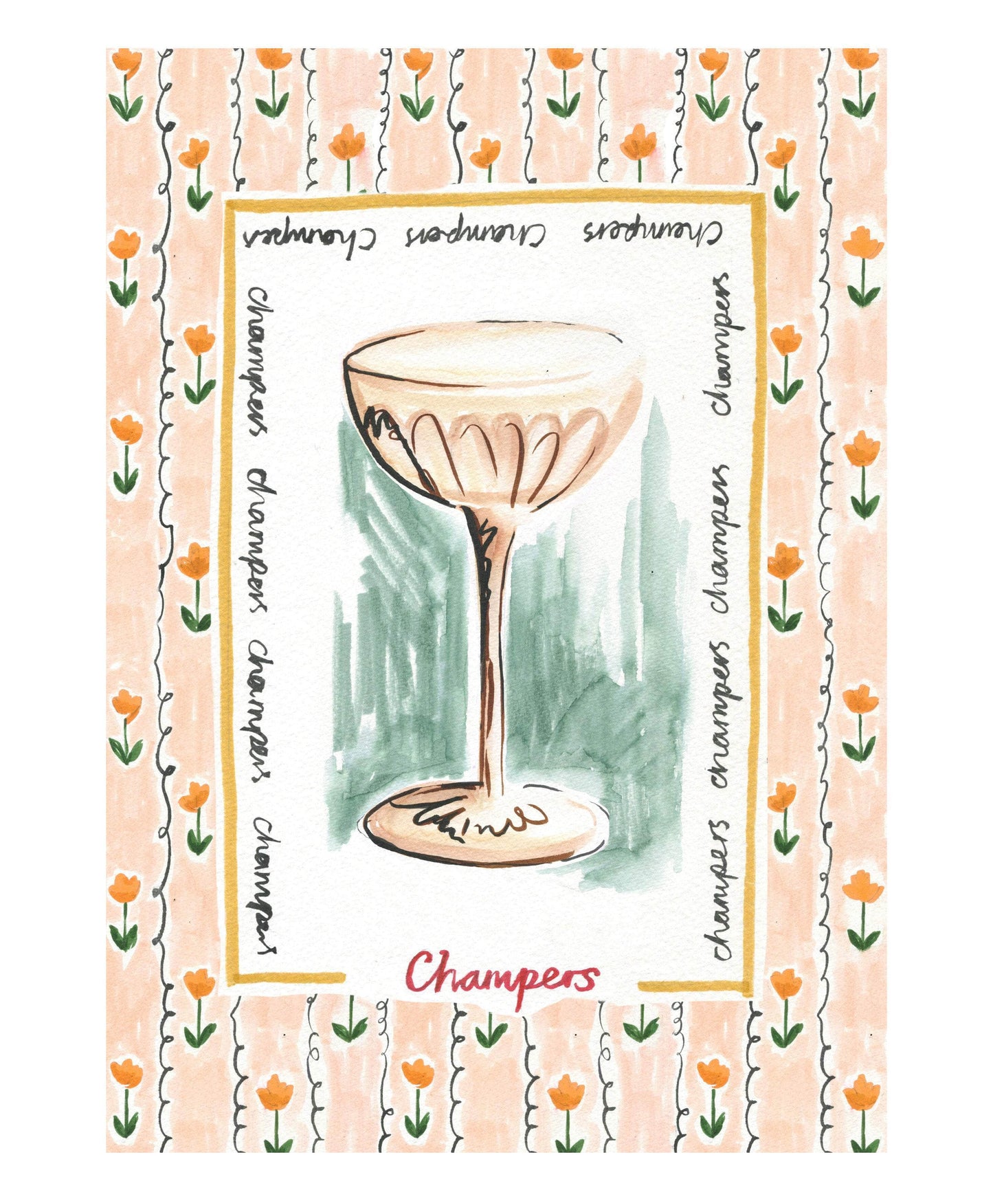 Champers Art Print