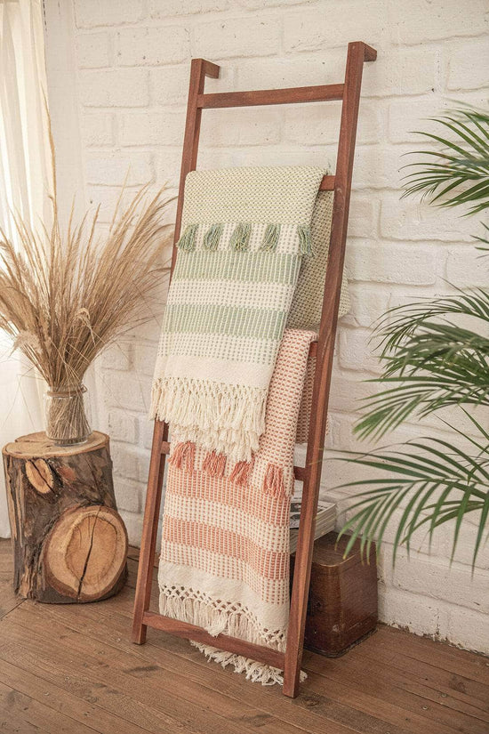 Organic Cotton Feijoa Green Throw