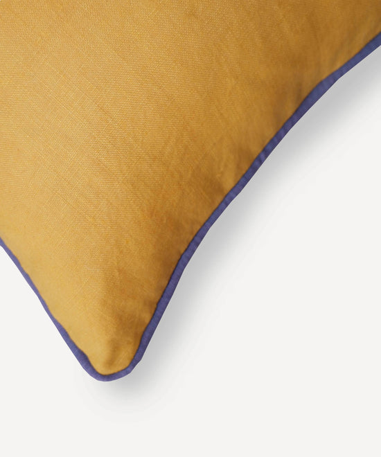 Contrast Cushion in Mustard and Purple