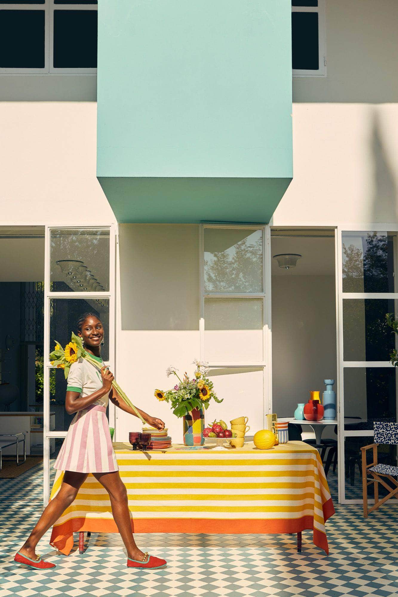 La Veste X Lisa Corti Nizam Stripes Yellow Natural