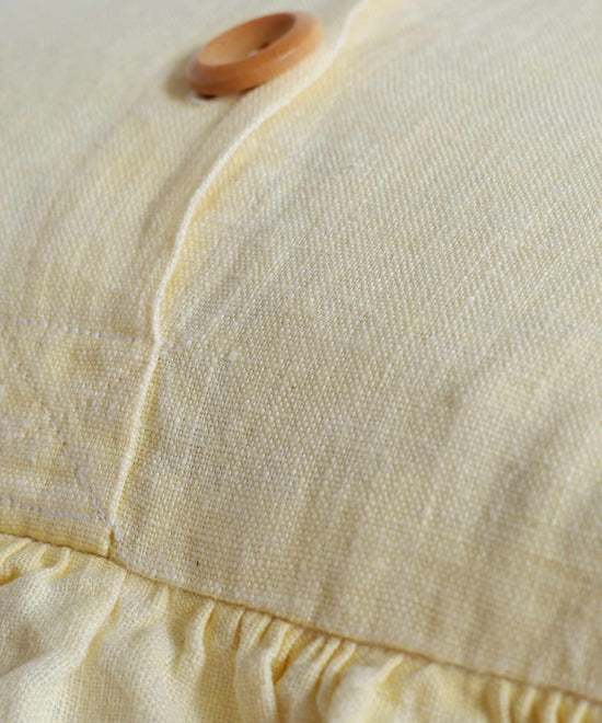 Load image into Gallery viewer, Square Ruffles Cushion in Yellow
