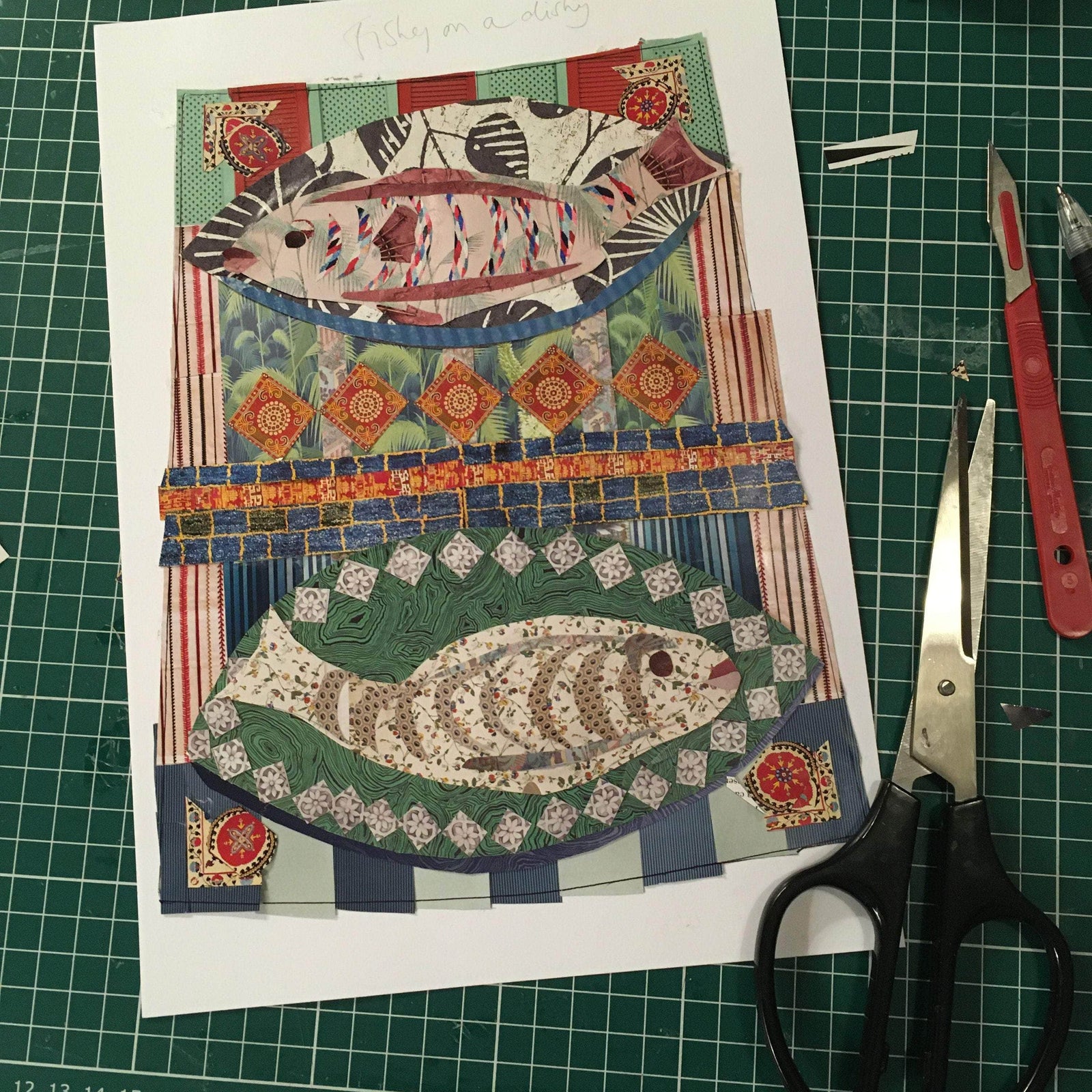 Fishy on a Dishy Lampshade