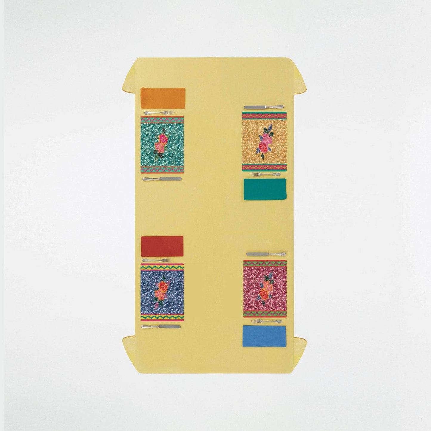 Masonite Placemat Small Spiral Mustard