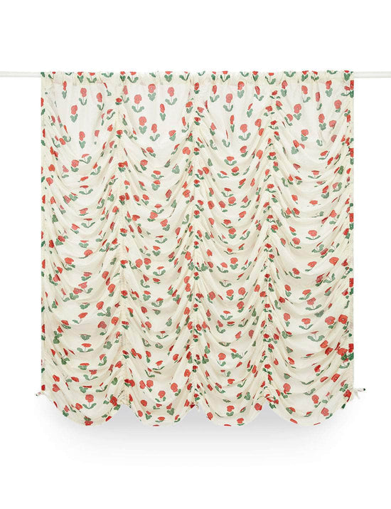 Child's Bedroom Viola Flower Print Austrian Shade