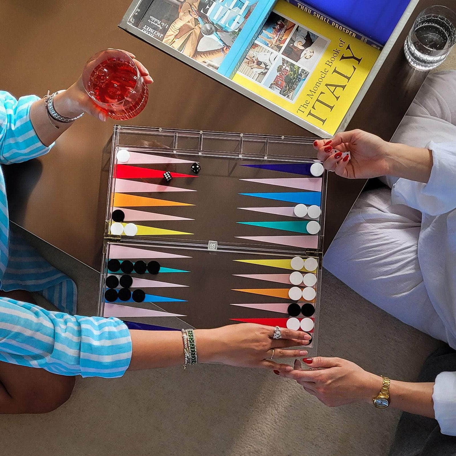 Rainbow Backgammon Set