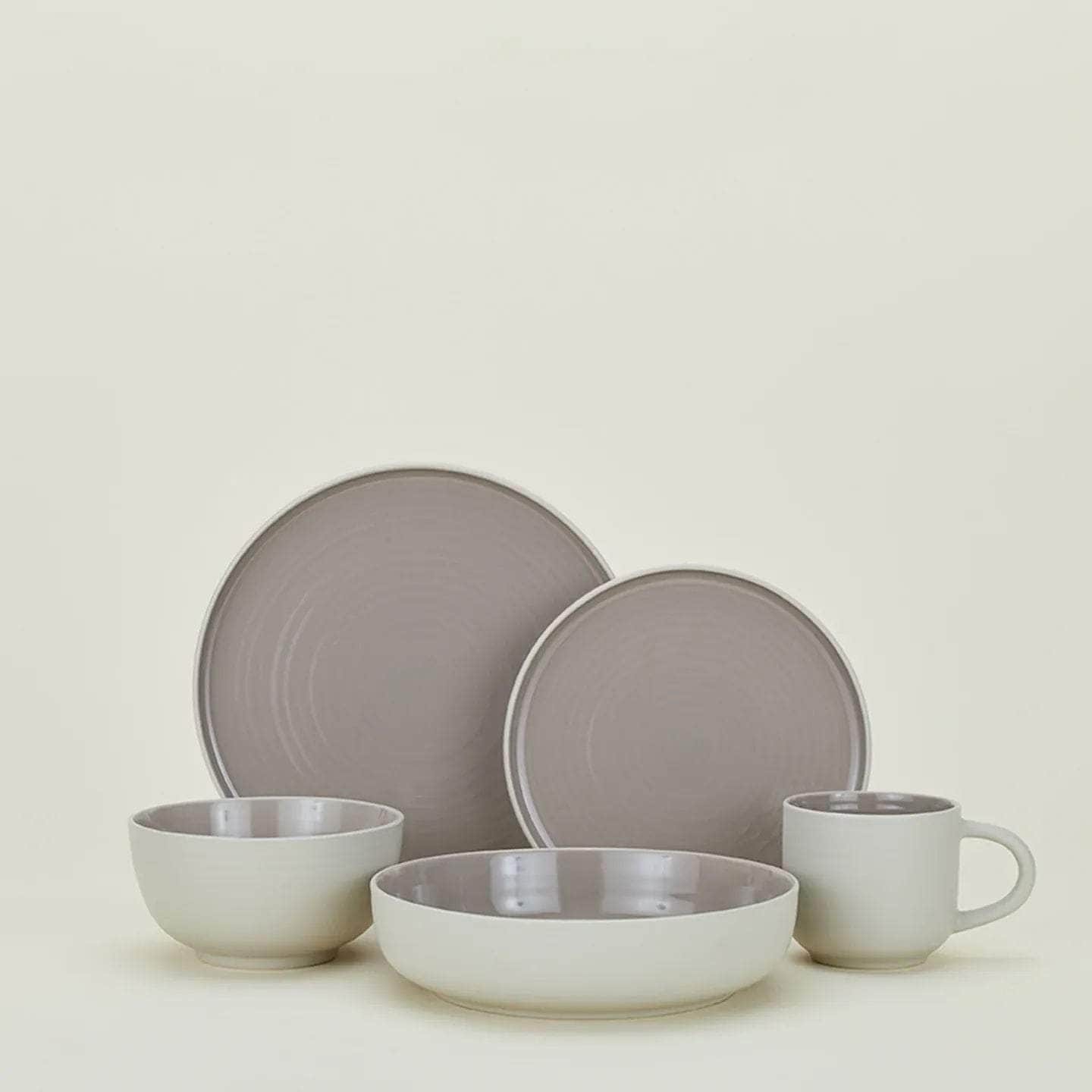 Essential Salad Plate - Set Of 4, Light Grey