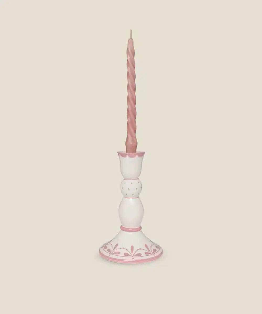 Soft Pink Garland Candle Holder