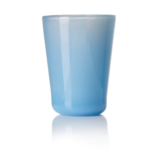 Thyme Hand Blown Water Glass in Opaque Blue