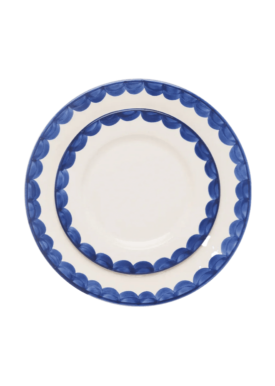 Blue Scallop Dinner Plate