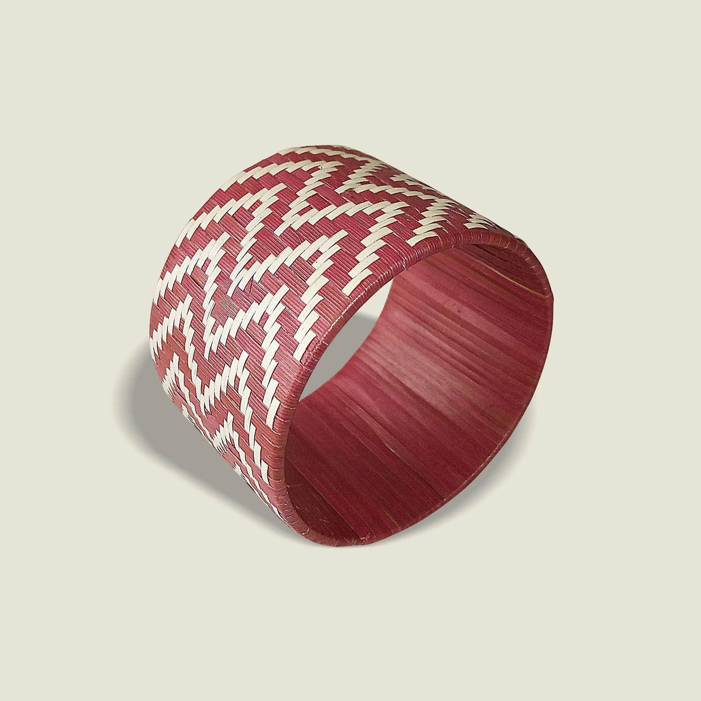 Zenu Woven Zig Zag Napkin Rings (Set of 4)