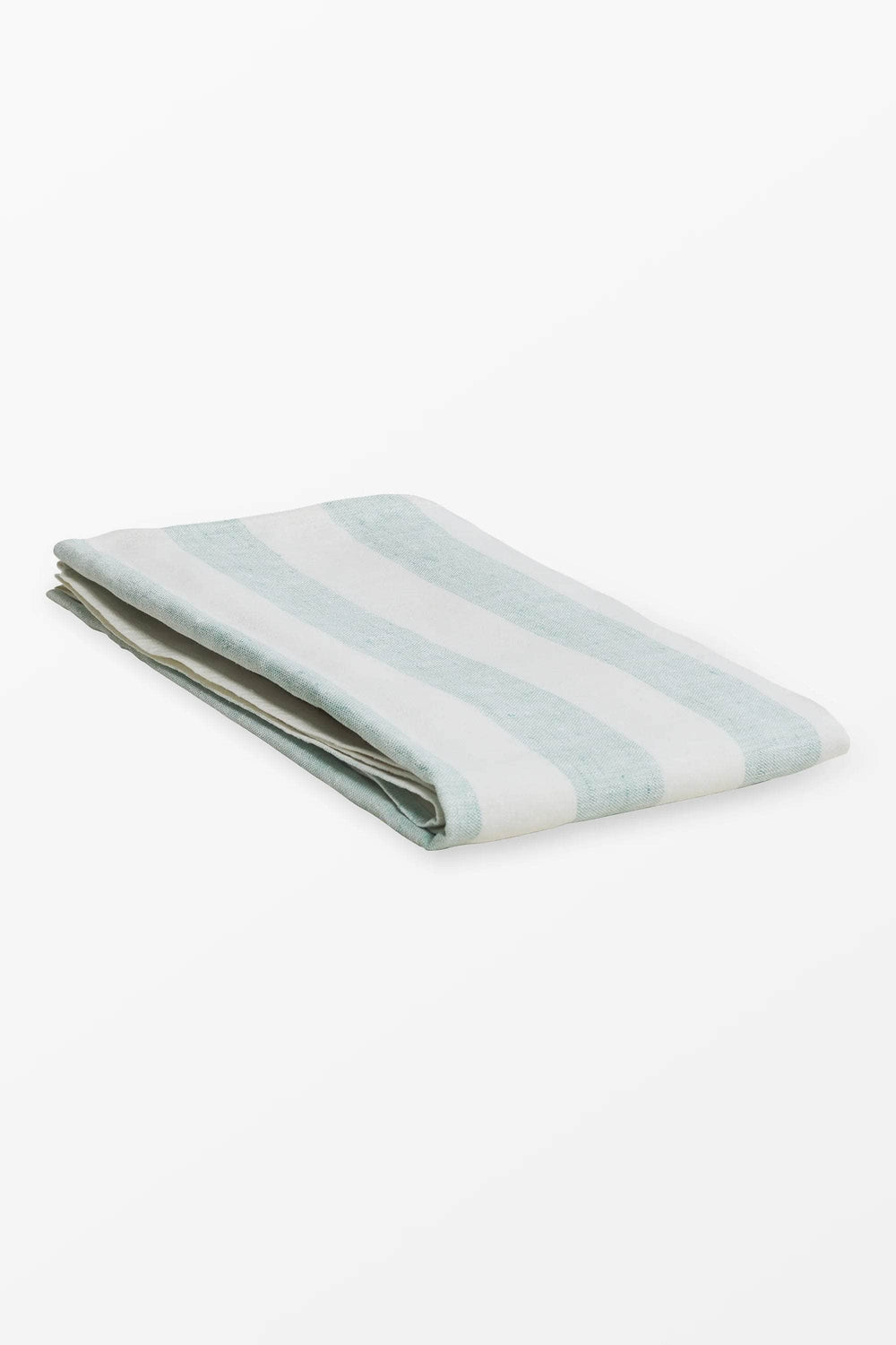 Turquoise + White Linen Bath Towel