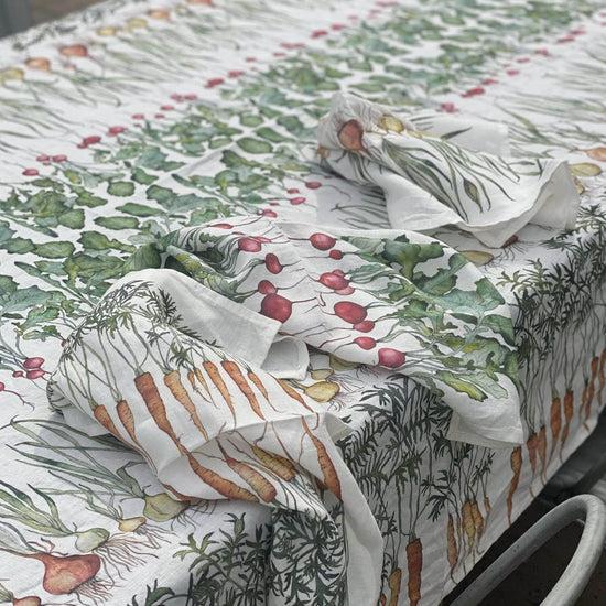 Vegetable Patch Linen Table Cloth