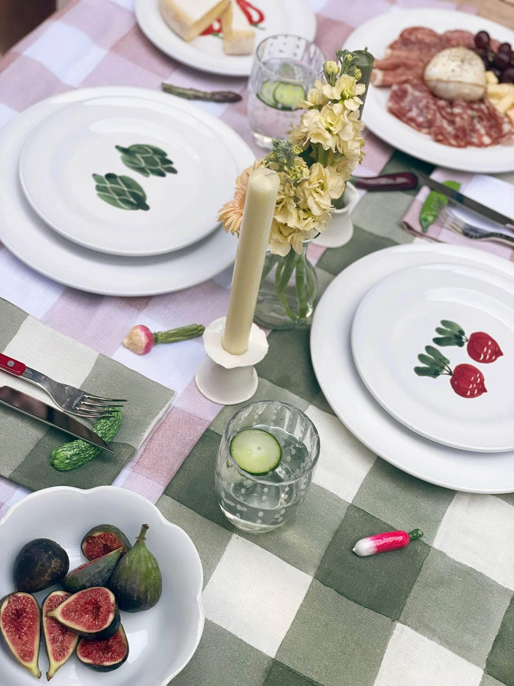 Pink Gingham Tablecloth