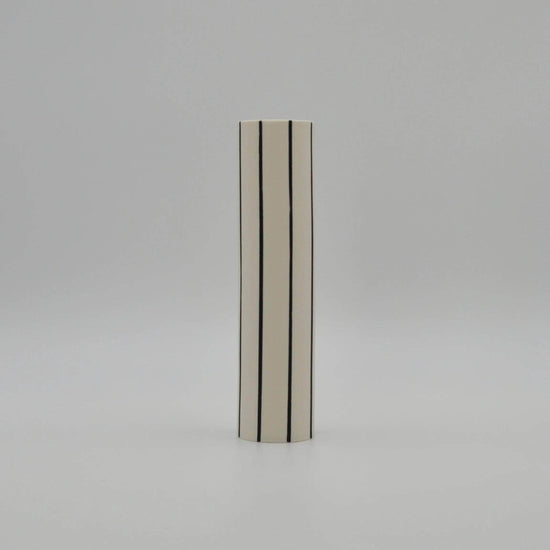 Striped Vase Black