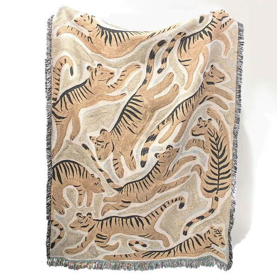 Tigers 01 Recycled Cotton Woven Throw