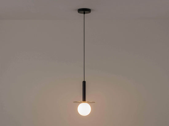Charcoal grey plate pendant light