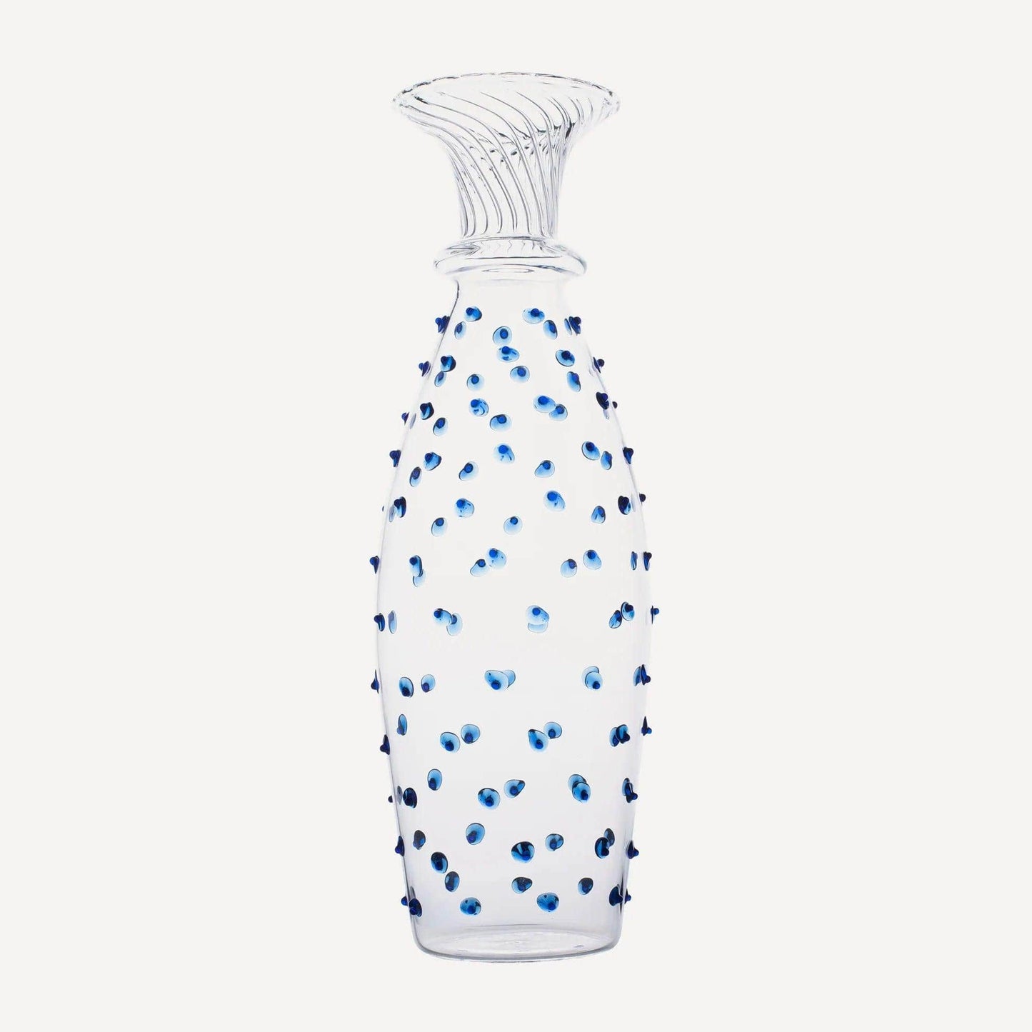 Load image into Gallery viewer, Blue Pom Glass Carafe
