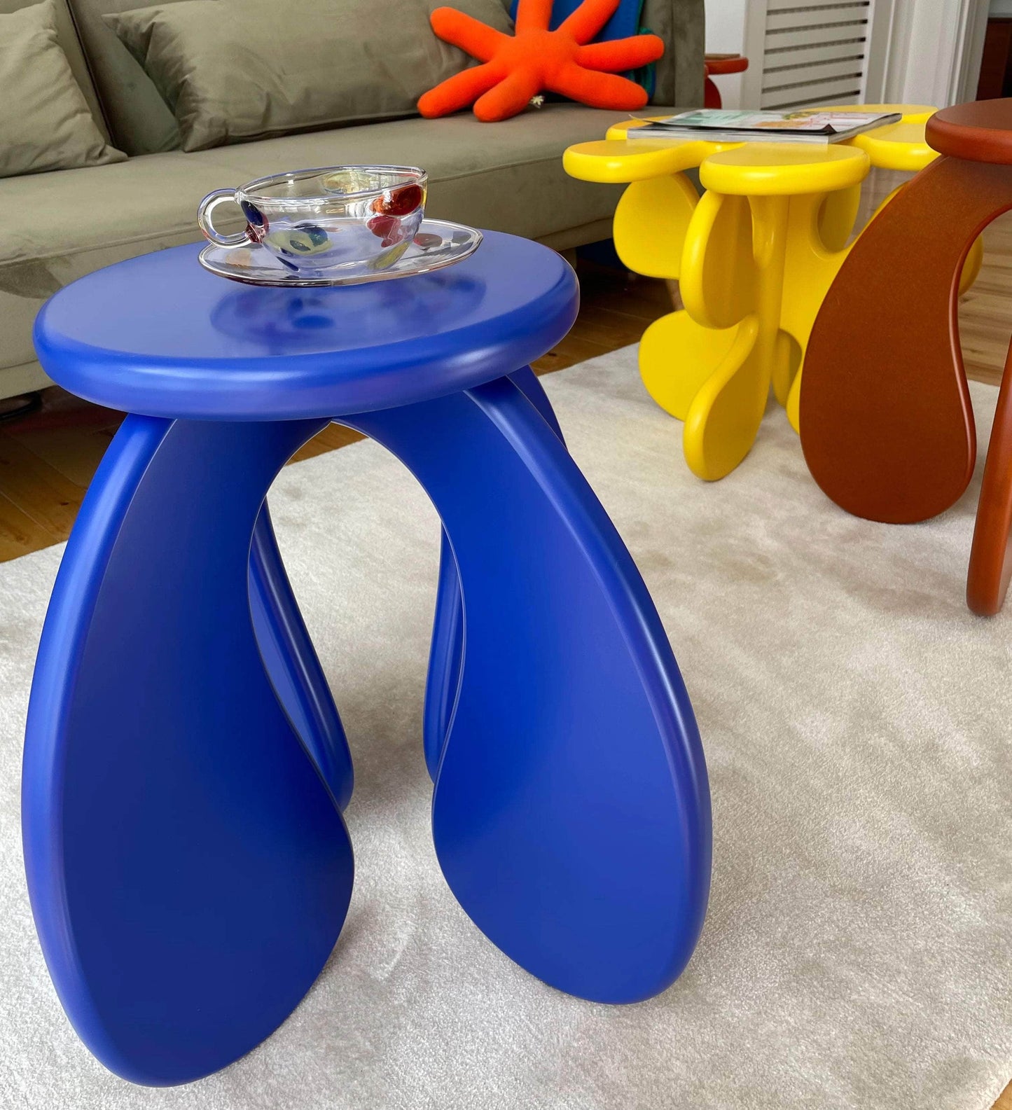 SPACE Side Table in Electric Blue