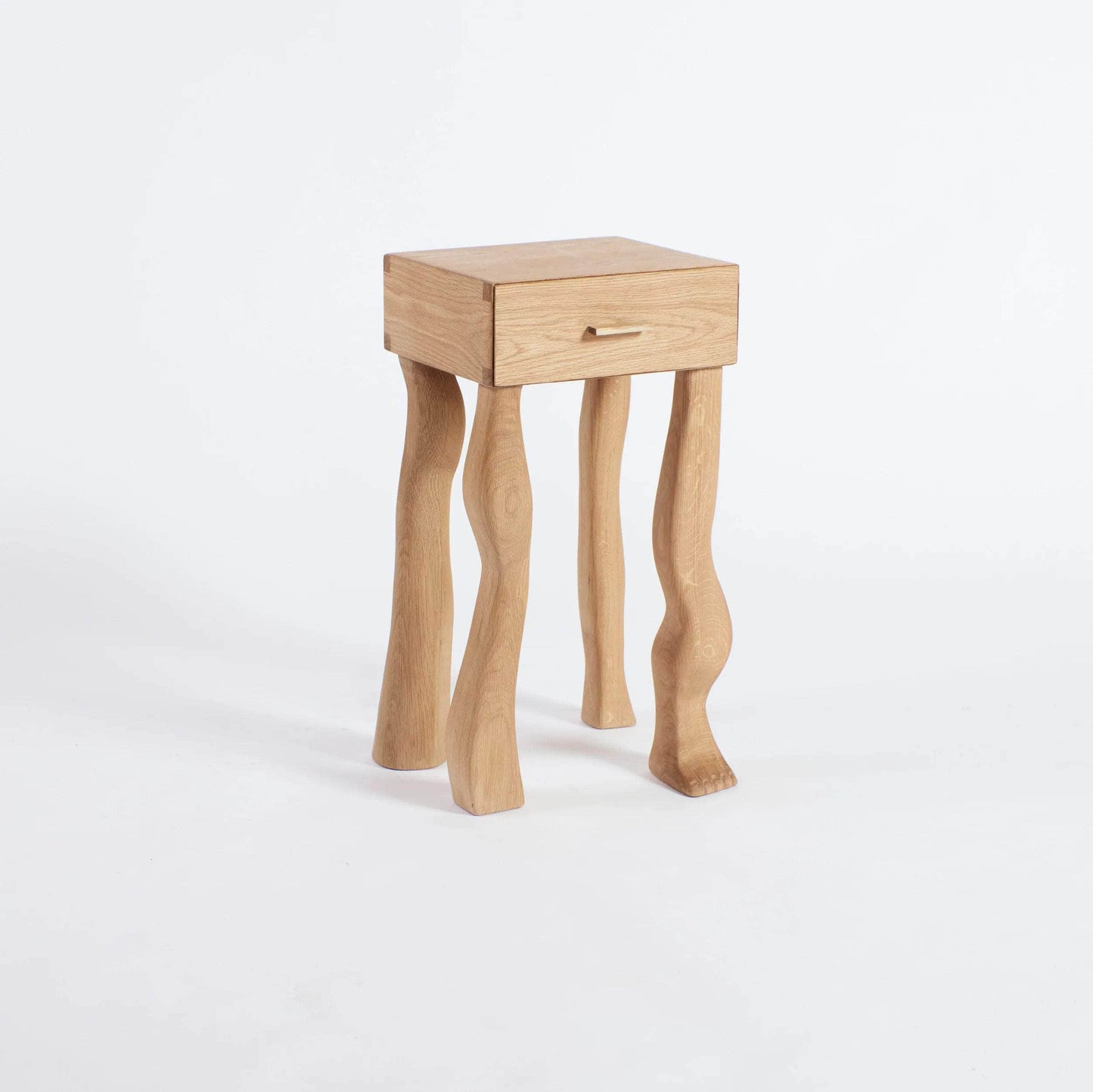 Foot Side Table With Drawer