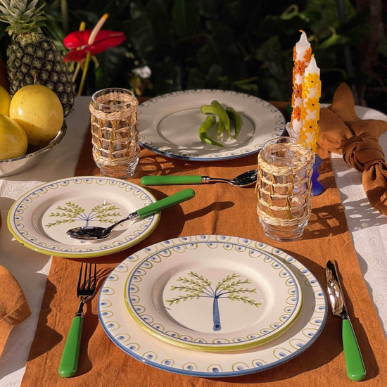 Coconut Hand-Painted Ceramic Dinner Plate