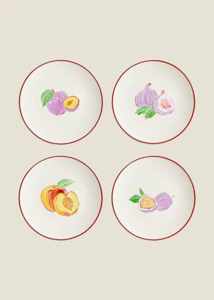 Fruits Set of 4 Plates