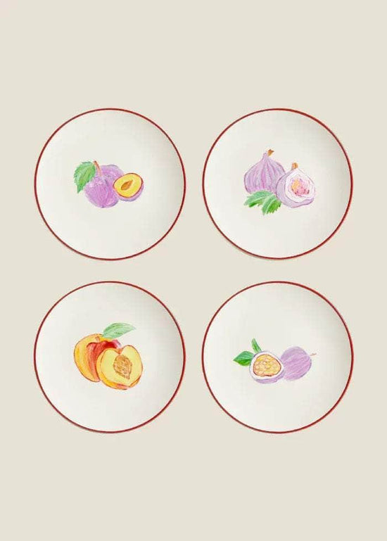 Fruits Set of 4 Plates