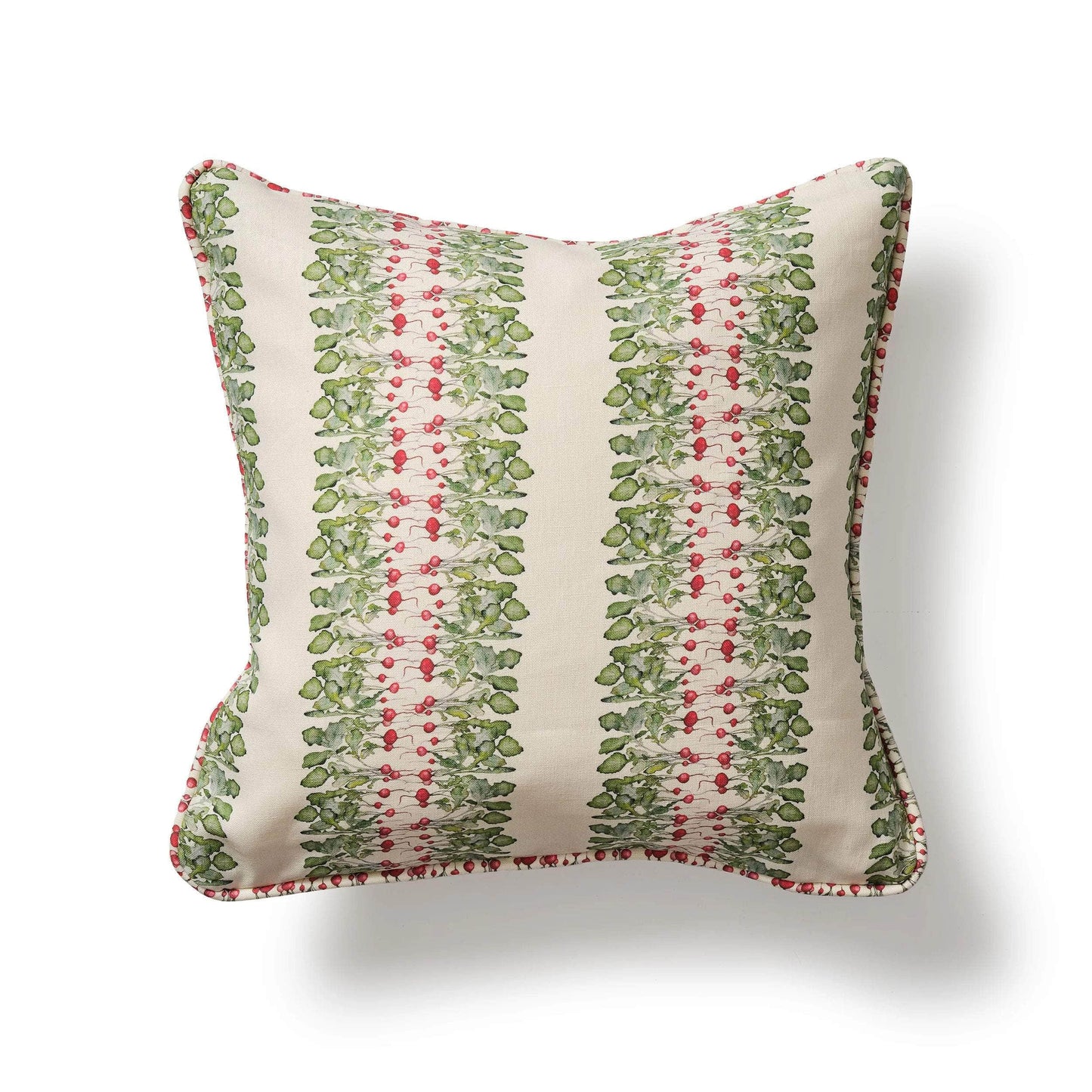 Square Radish Stripe (Med) Cushion with Piping