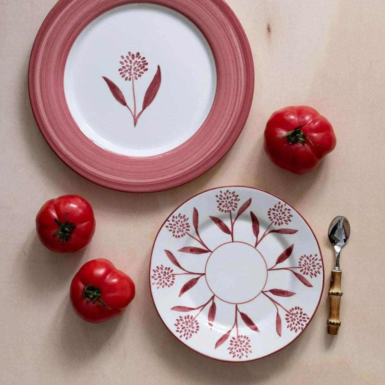 Cora Hand-Painted Ceramic Dessert Plate