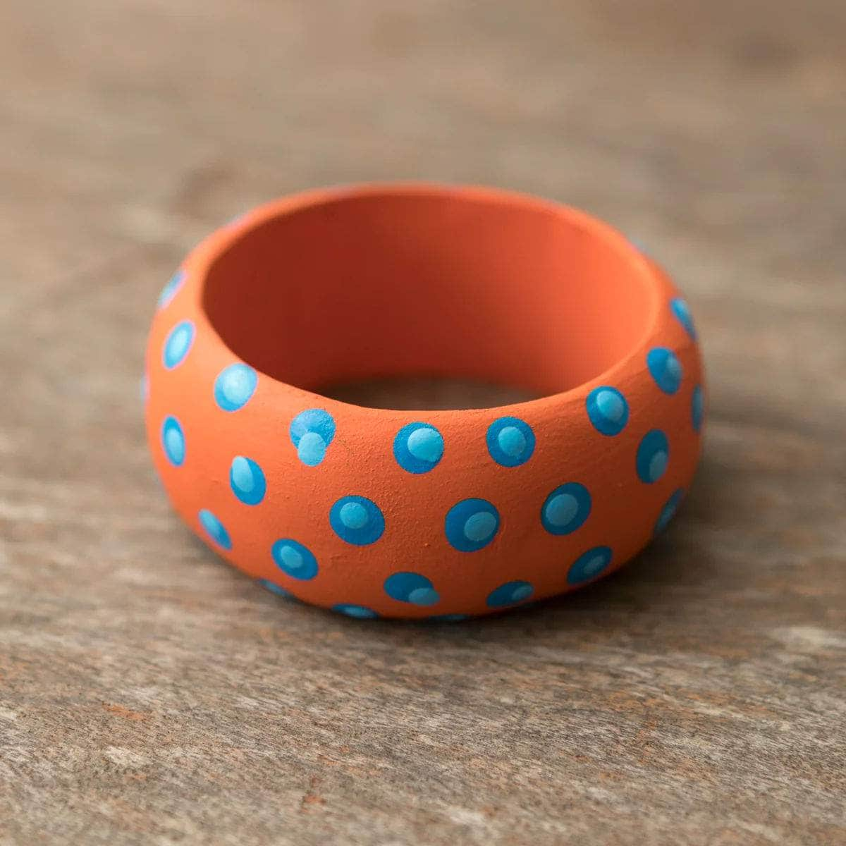 Wooden Dots Napkin Holder - Orange