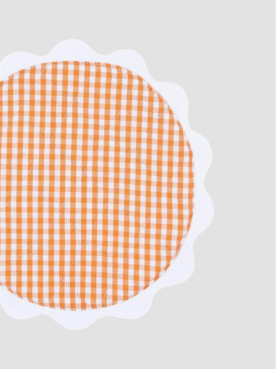 Load image into Gallery viewer, Liendo Gingham Placemat Orange
