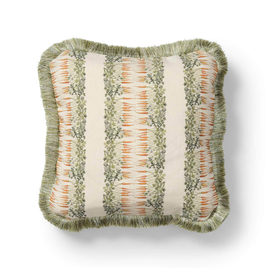 Square Carrot Stripe (Med) Cushion with Trim