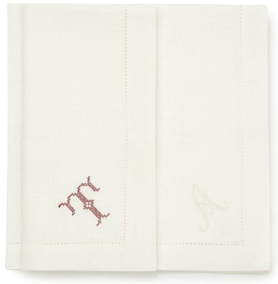 Load image into Gallery viewer, Large Napkin Hemstitch Ivory White
